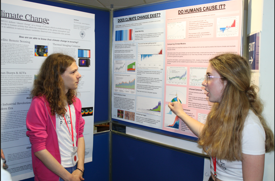 Students at the summer school present their work