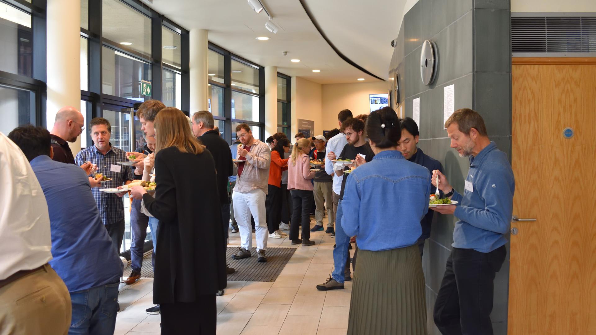 Delegates mingling at lunch